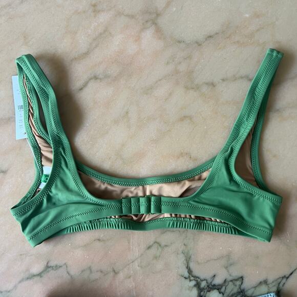 J. Crew Green Heritage scoopneck bikini top NWT - Picture 4 of 4